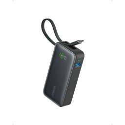 Acumulator extern Anker Nano 545, 10000 mAh, 30W, USB-C, USB-A, cablu USB-C incorporat, Negru