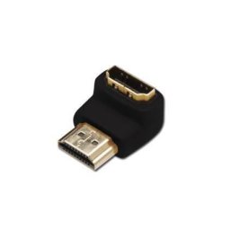 ASSMANN HDMI 2.0 HighSpeed w/Ethernetem Adapter HDMI A angled M HDMI A F black