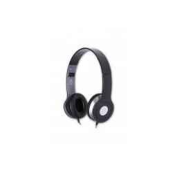 Casti City, over-ear, microfon, pliabile, 1.2m, Negru