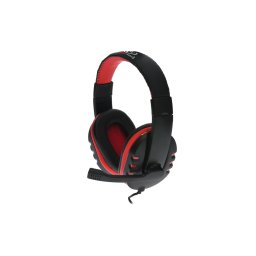 Casti cu microfon, over-ear RBLSLU00032, cu fir, Rosu