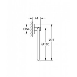 Suport prosop inelar Grohe Essentials, Brushed Hard Graphite, antracit periat