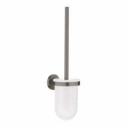Perie WC cu suport Grohe Essentials, Brushed Hard Graphite, antracit periat