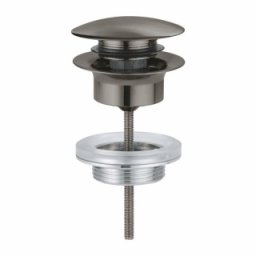 Ventil click clack pentru lavoare cu preaplin Grohe Brushed Hard Graphite, antracit periat