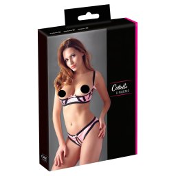 Cottelli - set lenjerie cu sutien decupat - dungi - 80B/M