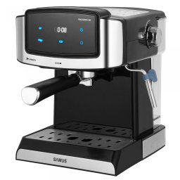 Espressor Passion 20, 850 W, Presiune abur 20 bari, Touch Control, Rezervor apa 1500 ml, Filtru detasabil din inox, Duza capuccino, Negru/Inox