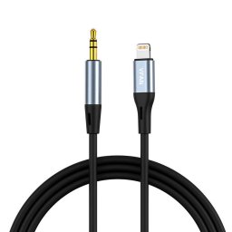Accesorii Audio Hi-Fi Vipfan L05 Lightning to mini jack 3.5mm AUX cable, 1m (gray)