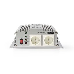 invertor tensiune cu unda sinusoidala modificata 12v dc - 230v ac 1000w 2x iesire schuko nedis