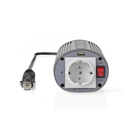 invertor tensiune cu unda sinusoidala modificata nedis, 24v dc - 230v ac, 150w, 1x schuko, 1x usb