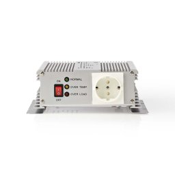 invertor tensiune cu unda sinusoidala modificata nedis, 24v dc - 230v ac, 600w, 1x schuko