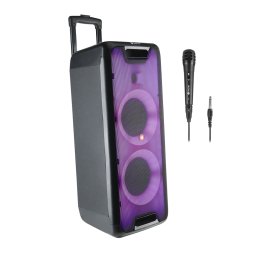 boxa portabila bluetooth ngs wild rave 2, 300w, aux, microfon, usb, negru
