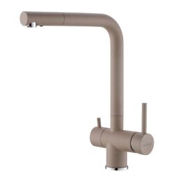 Baterie de bucatarie Alveus Aquila G55 cu circuit apa filtrata, compozit, 1139807, Bej