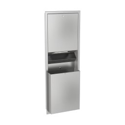 Dispenser pentru prosoape de hârtie, KWC, Rodan, include coș de gunoi, inox