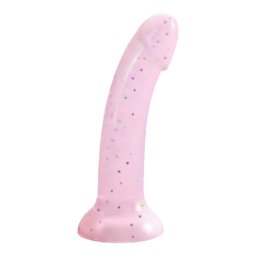 Dildolls Starlight - dildo cu ventuză, decorat cu stele (roz)