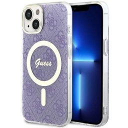Husa Guess iPhone 14 6,1" husă dură mov 4G MagSafe