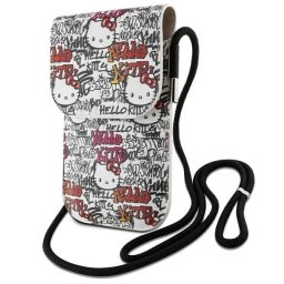 Leather Tags Graffiti Cord bag - beige