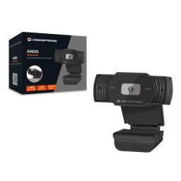 Camera web Webcam AMDIS 1080P Full HD Webcam+Microphone, Negru