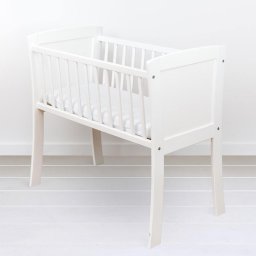 Mini patut co-sleeping din lemn Alb 90 x 40 cm