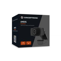 Camera web Webcam AMDIS 1080P Full HD Webcam+Microphone, Negru