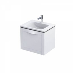 Set mobilier suspendat Oristo Skagen alb mat cu lavoar Amelia 60cm
