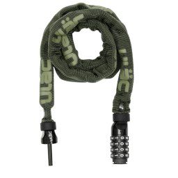 Antifurt Ulac 52nd Street cu cifru, otel calit ultra-rezistent, lungime 120cm, rezistent la taiere sau rupere, kaki