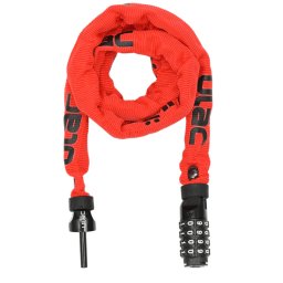 Antifurt Ulac 52nd Street cu cifru, otel calit ultra-rezistent, lungime 120cm, rezistent la taiere sau rupere, rosu