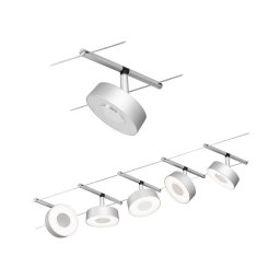 Paulmann 94475 - Set 5 x LED/5W, sistem complet cu cablu CIRCLE 230V, crom mat