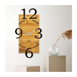 Ceas de perete 41x74 cm 1xAA lemn/metal