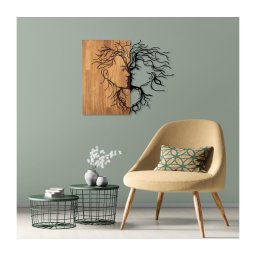 Decorațiune de perete 96x79 cm lemn/metal dragoste