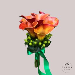 Buchet nasa " Orange Calla