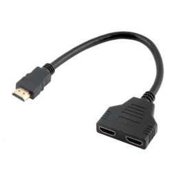 Adaptor Gembird DSP-2PH4-04, HDMI A tata - 2x HDMI A mama, Negru