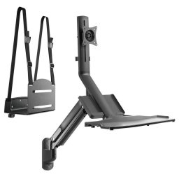 Suport monitor Maclean MC-838 Wall mount for monitor, keyboard gas spring and CPU 17''32'' 9kg