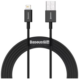 Cablu Baseus Superior USB la Lightning, Fast Charging, 2.4A 1m, Negru