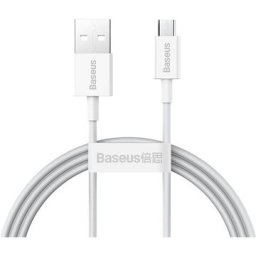 Cablu date Baseus Superior Series CAMYS-A02, USB la Micro USB, Fast Charge, 2A, lungime 1 m, alb