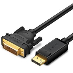 Cablu video UGREEN DP103 DisplayPort tata - DVI tata, FullHD, 2Gbps, 2 moduri, 2m, Negru