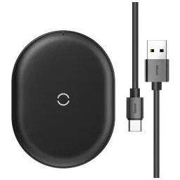 Incarcator Universal Wireless Baseus Jelly 15W, 2A, Cablu USB-C inclus, Negru