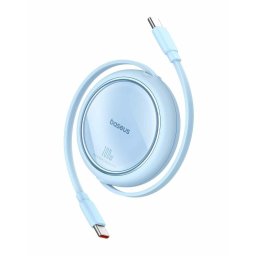 Free2Draw Mini, Retractabil, USB-C la USB-C, 100W, 1m Albastru