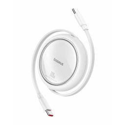 Free2Draw Mini, Retractabil, USB-C la USB-C, 100W, 1m Alb