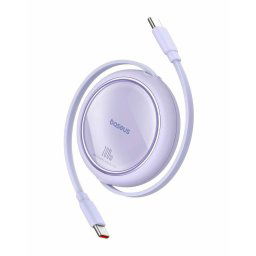 Free2Draw Mini, Retractabil, USB-C la USB-C, 100W, 1m Violet