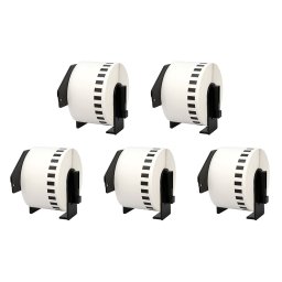 Set 5 role etichete continue compatibile Brother DK-22223, 50 mm 30,48 m, pentru produse, depozitare si logistica