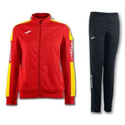 Trening dama Joma Champion IV bluza rosu/galben, pantalon negru