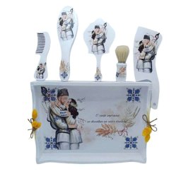 Set 2in1 Gatit Mireasa si Mire, Traditional Albastru, model nepersonalizat, 6 piese - FEIS401043