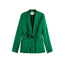 SCOTCH & SODA Sacou Belted Satin Single Breasted 176805 SC2409 pine tree