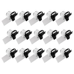Set 15 role etichete continue compatibile Brother DK-22205, 62 mm 30,48 m, pentru etichete personalizate, logistica si produse