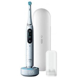 Periute de dinti clasice Oral-B iO Series 10 Stardust, Bluetooth, Curatare 3D, Inteligenta artificiala, 7 moduri, Alb