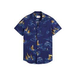 SCOTCH & SODA Cămaşă Viscose All Over Printed 175502 SC6955 boats aop
