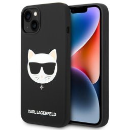 Husa Karl Lagerfeld KLHMP14MSLCHBK iPhone 14 Plus 6.7 "hardcase black / black Silicone Choupette Head Magsafe