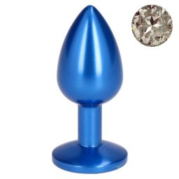 Dildo metalic Rosy S Blue with White Diamond
