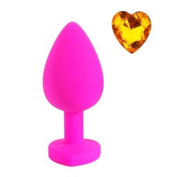 Dildo anal L Gold Heart Diamond