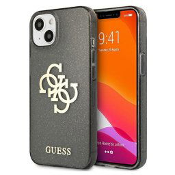 Husa Guess GUHCP13SPCUGL4GBK iPhone 13 mini 5.4" black/black hard case Glitter 4G Big Logo