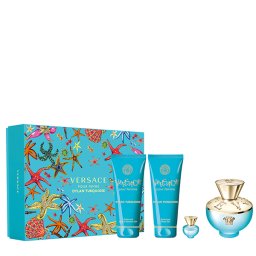 Set Versace Pour Femme Dylan Turquoise, Femei, Eau De Toilette 100ml + Gel De Dus 100ml + Lotiune Corp 100ml + 5ml